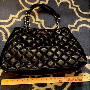 Kate spade quilted black handbag, chain straps